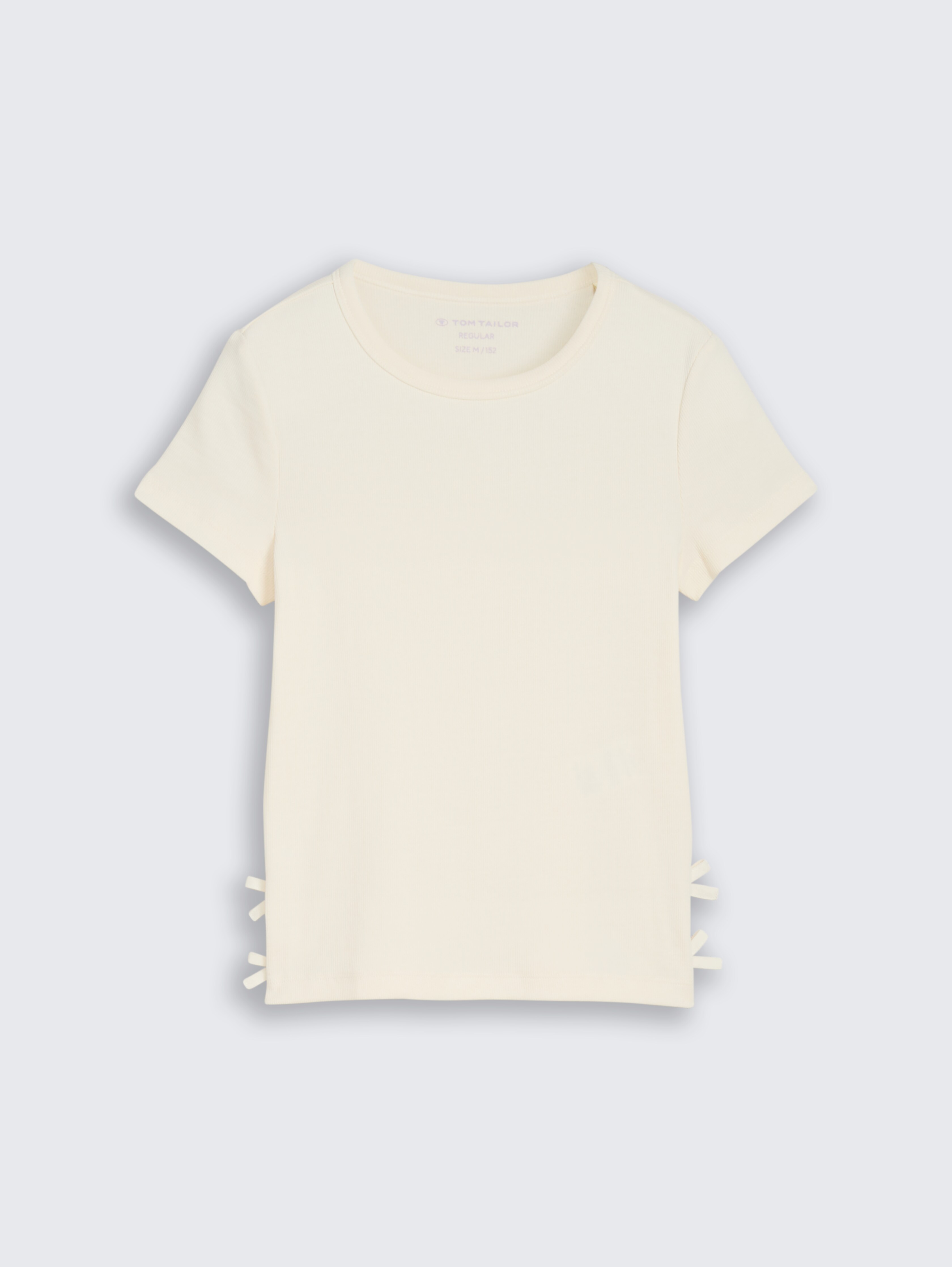T-Shirt mit Schleifen-Details von Teen Girls, Wool White