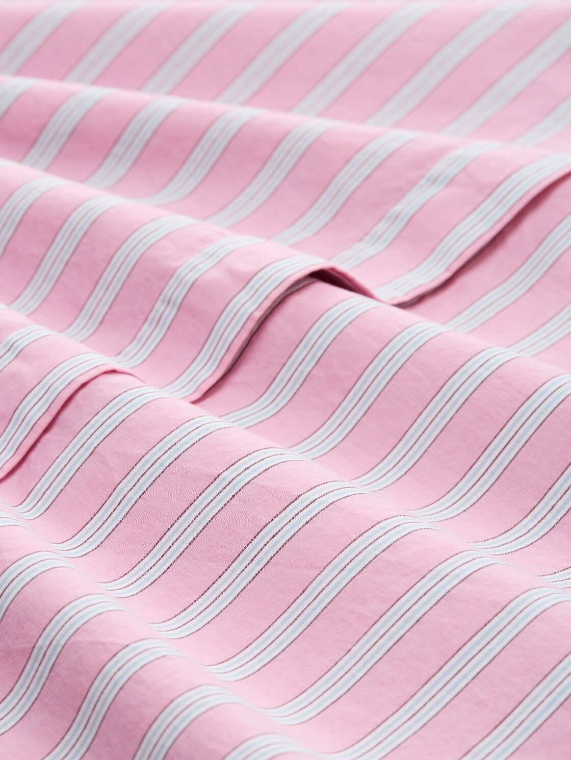 Oversize Hemdbluse mit Streifenmuster - pink blue white stripe - Material-Ansicht