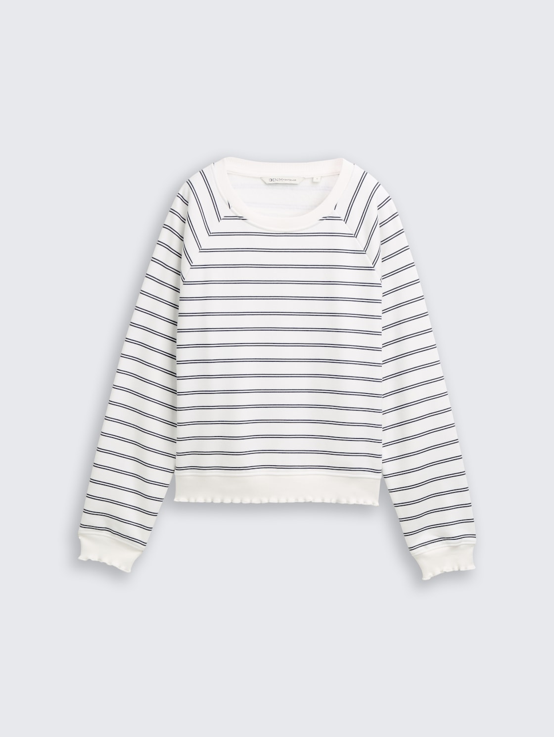 Sweatshirt mit Streifenmuster - off white navy stripe - Vorder-Produkt-Ansicht