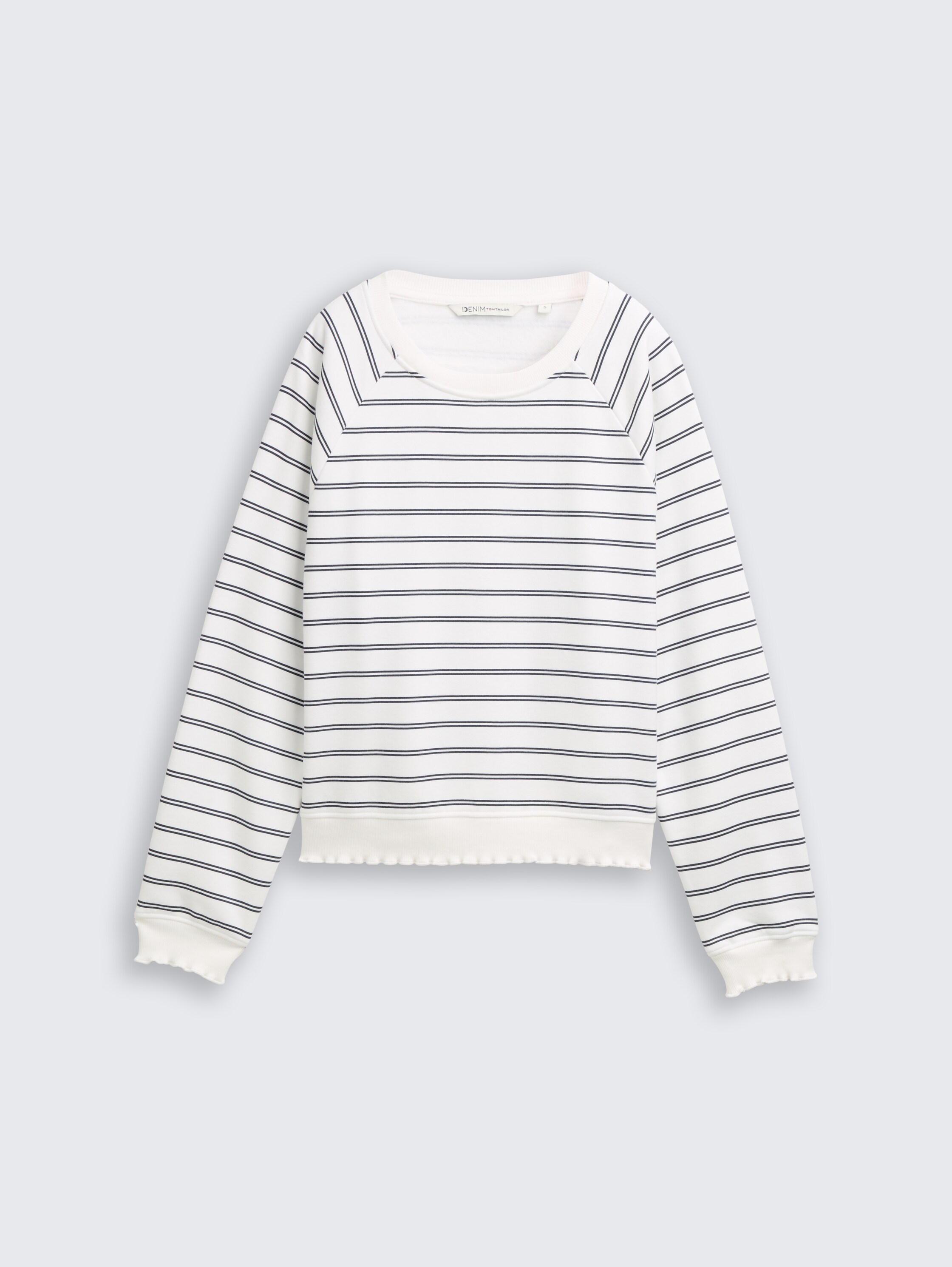 Sweatshirt mit Streifenmuster - off white navy stripe - Vorder-Produkt-Ansicht