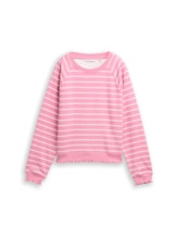 Ausgewählt, Sweatshirt mit Streifenmuster von Tom Tailor, rosa