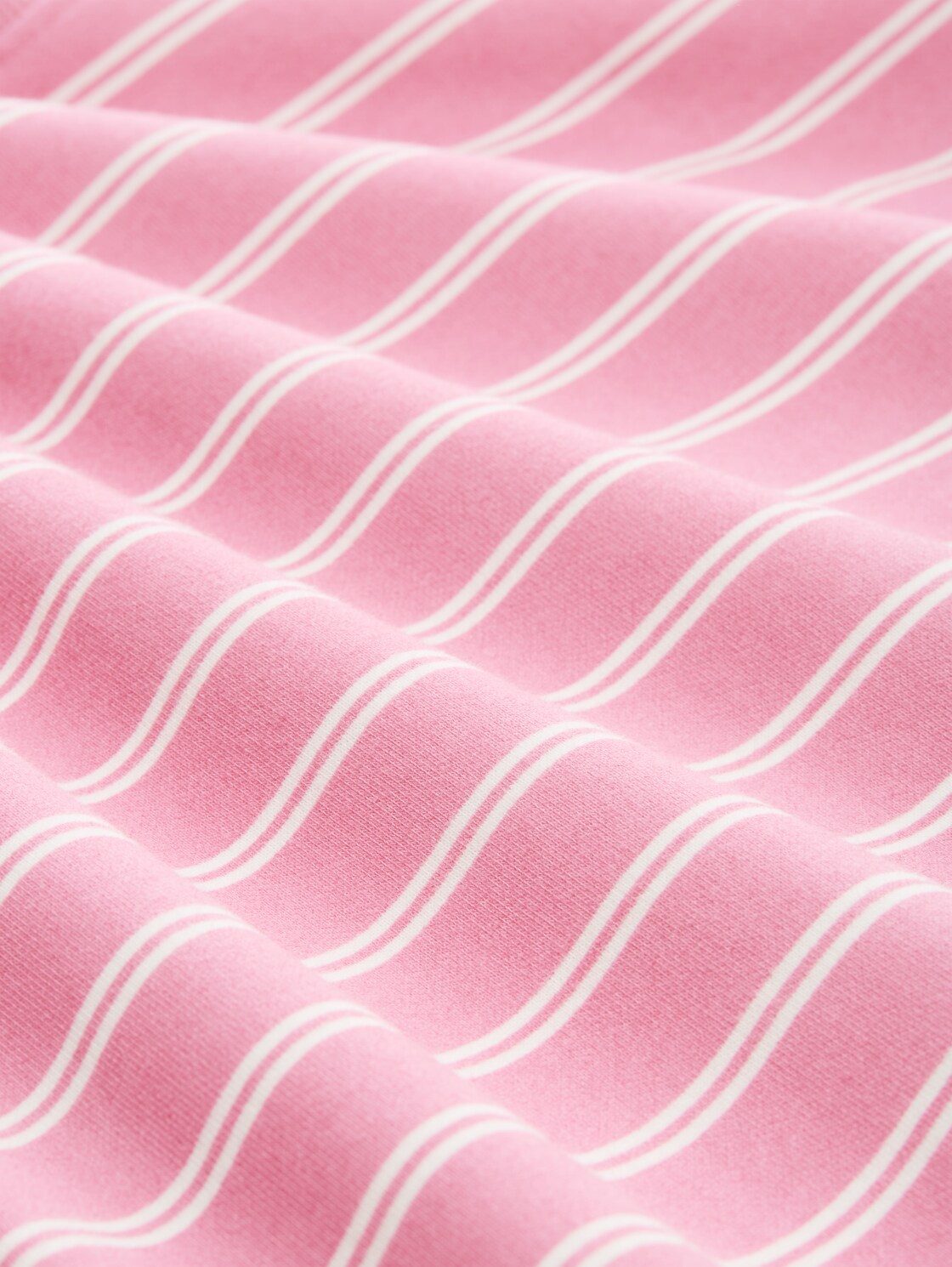 Sweatshirt with striped pattern - pink white stripe - Material view