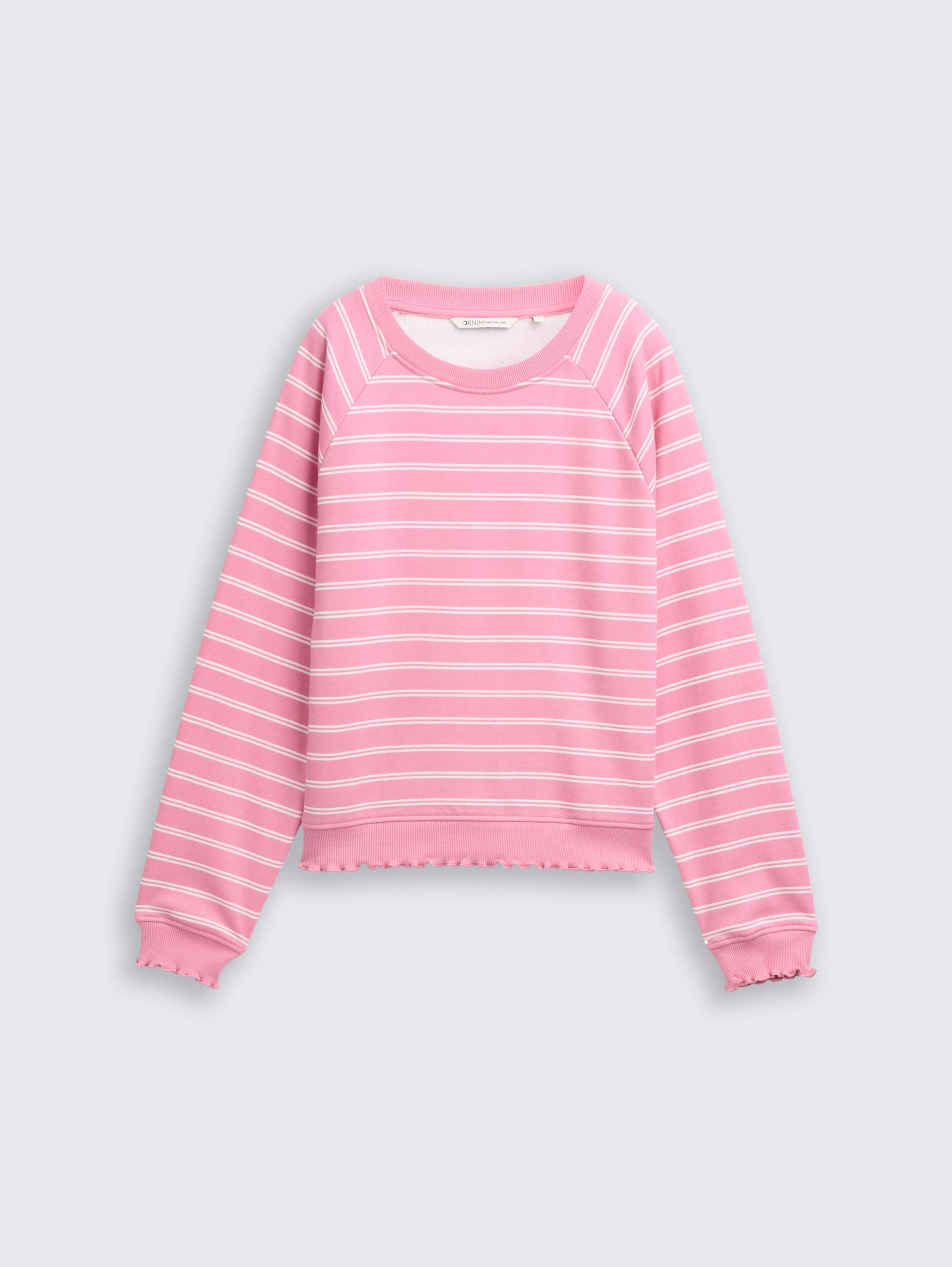 Sweatshirt mit Streifenmuster - pink white stripe - Vorder-Produkt-Ansicht