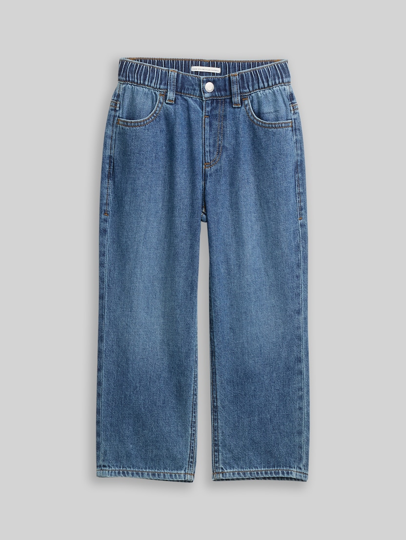 Baggy Fit Jeans von Mini Boys, Blue Denim