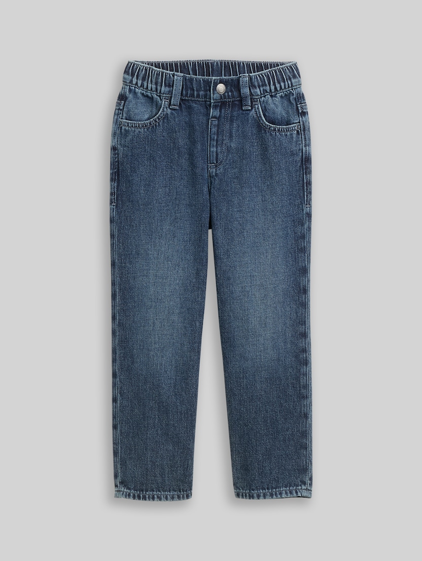 Baggy Fit-jeans door Mini Boys, Clean Dark Stone Blue Denim