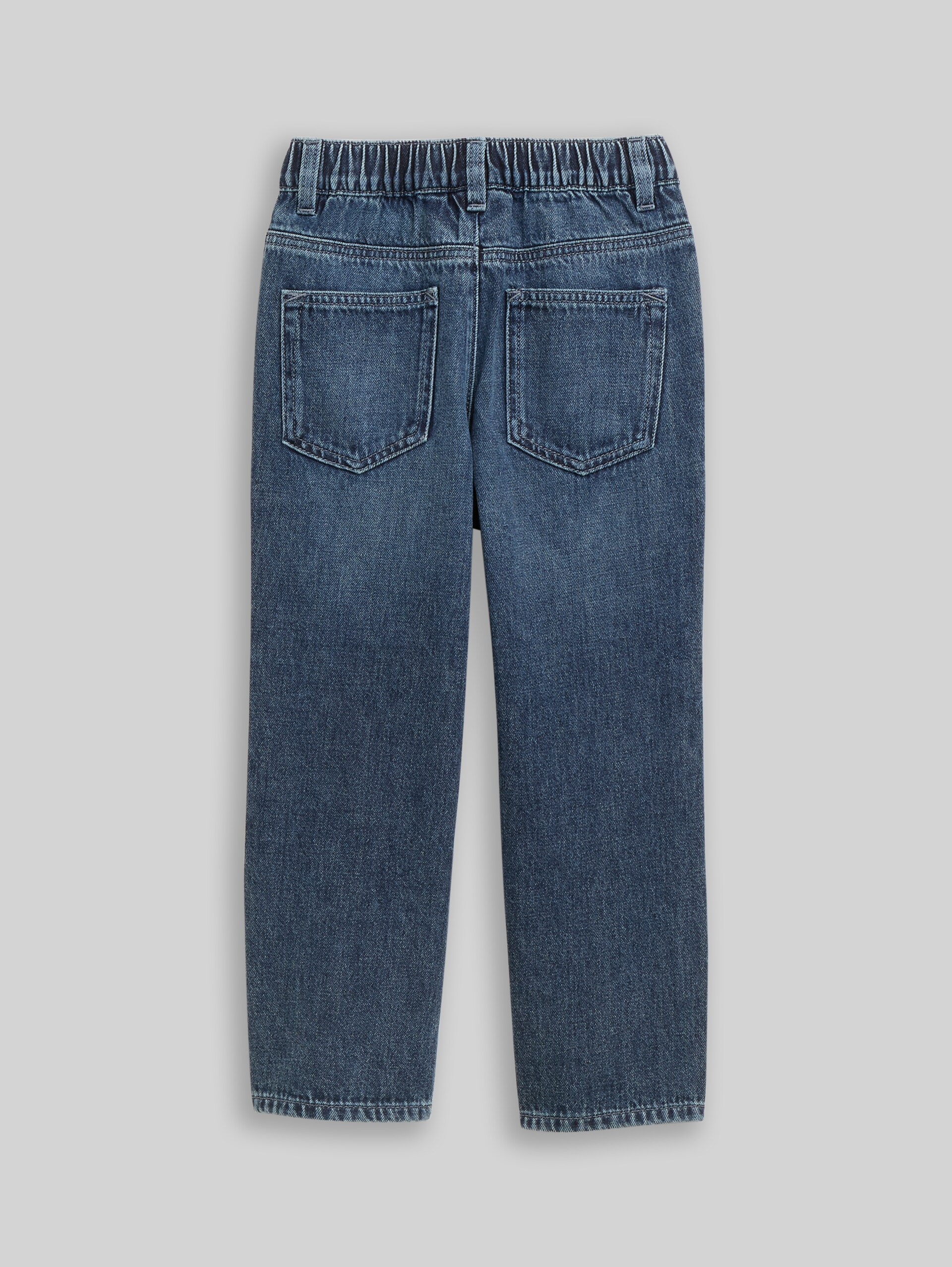 Baggy Fit-jeans - Clean Dark Stone Blue Denim