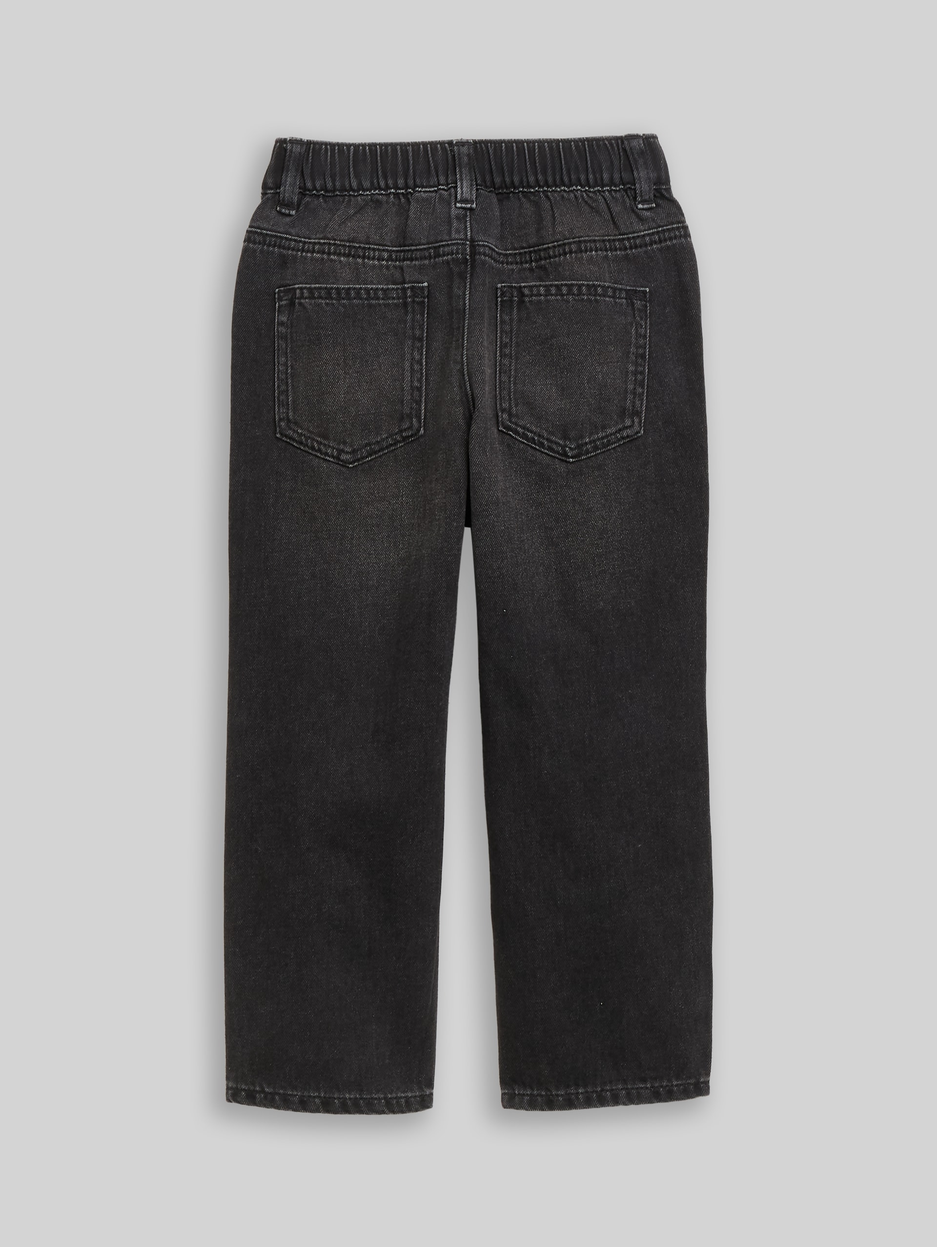 Jean coupe baggy - used mid stone black denim