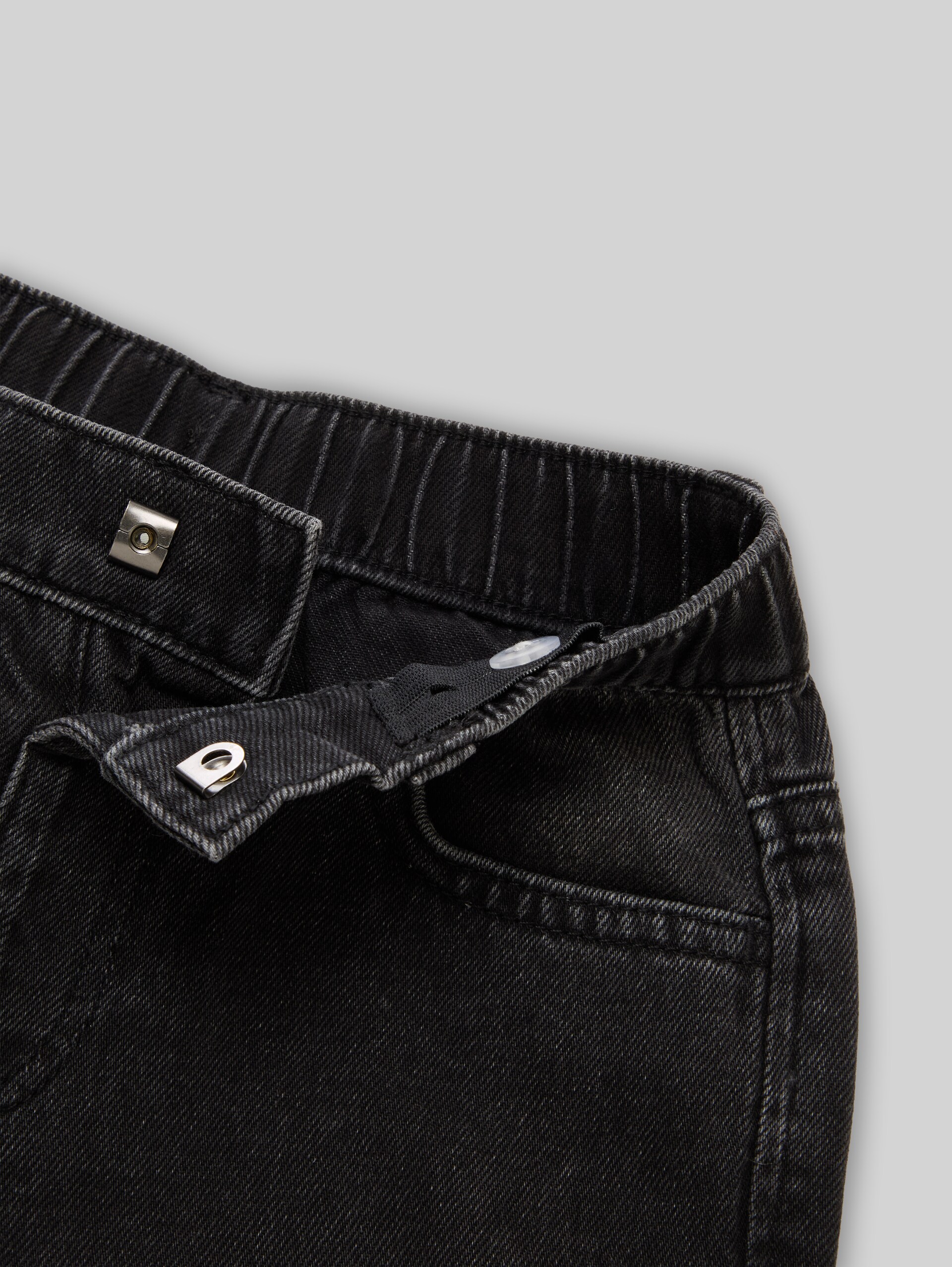 Jean coupe baggy - used mid stone black denim - Vue détaillée du modèle