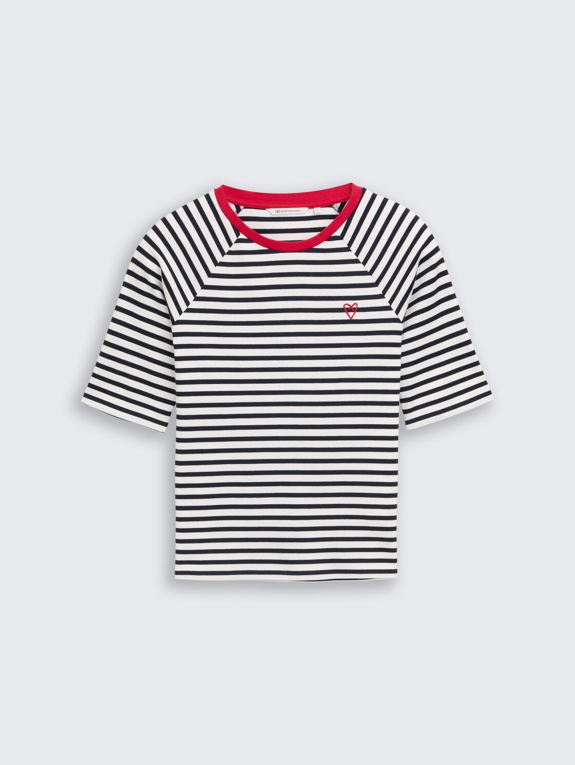 T-Shirt mit Streifenmuster - navy white stripe - Vorder-Produkt-Ansicht
