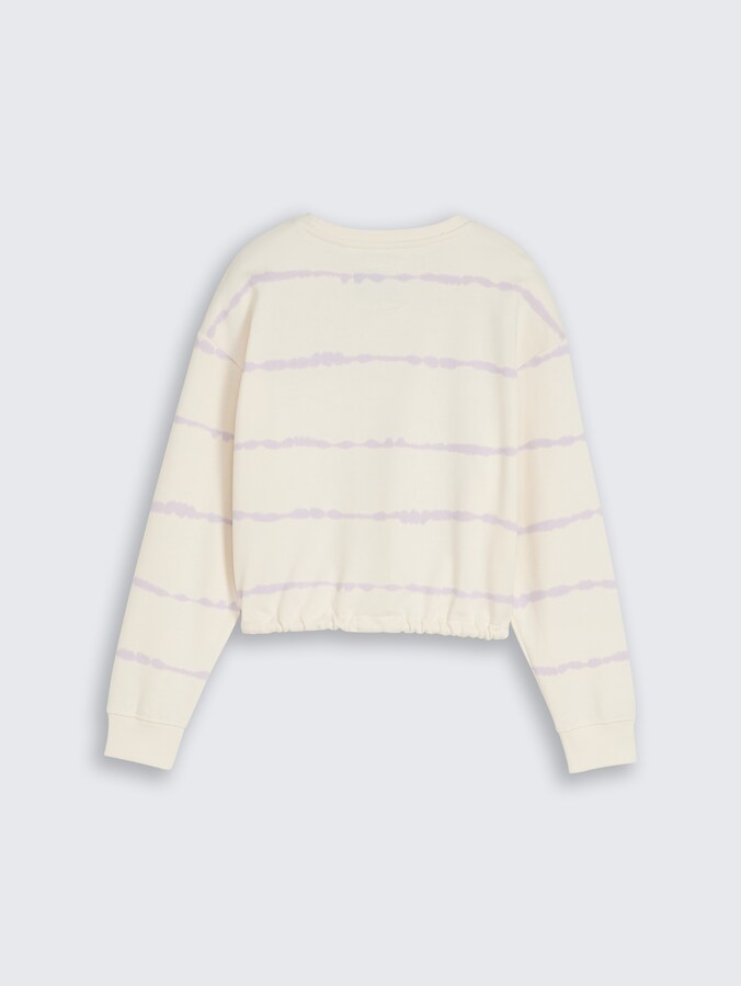 Casual oversized meisjes sweater van Tom Tailor met opvallende print op
