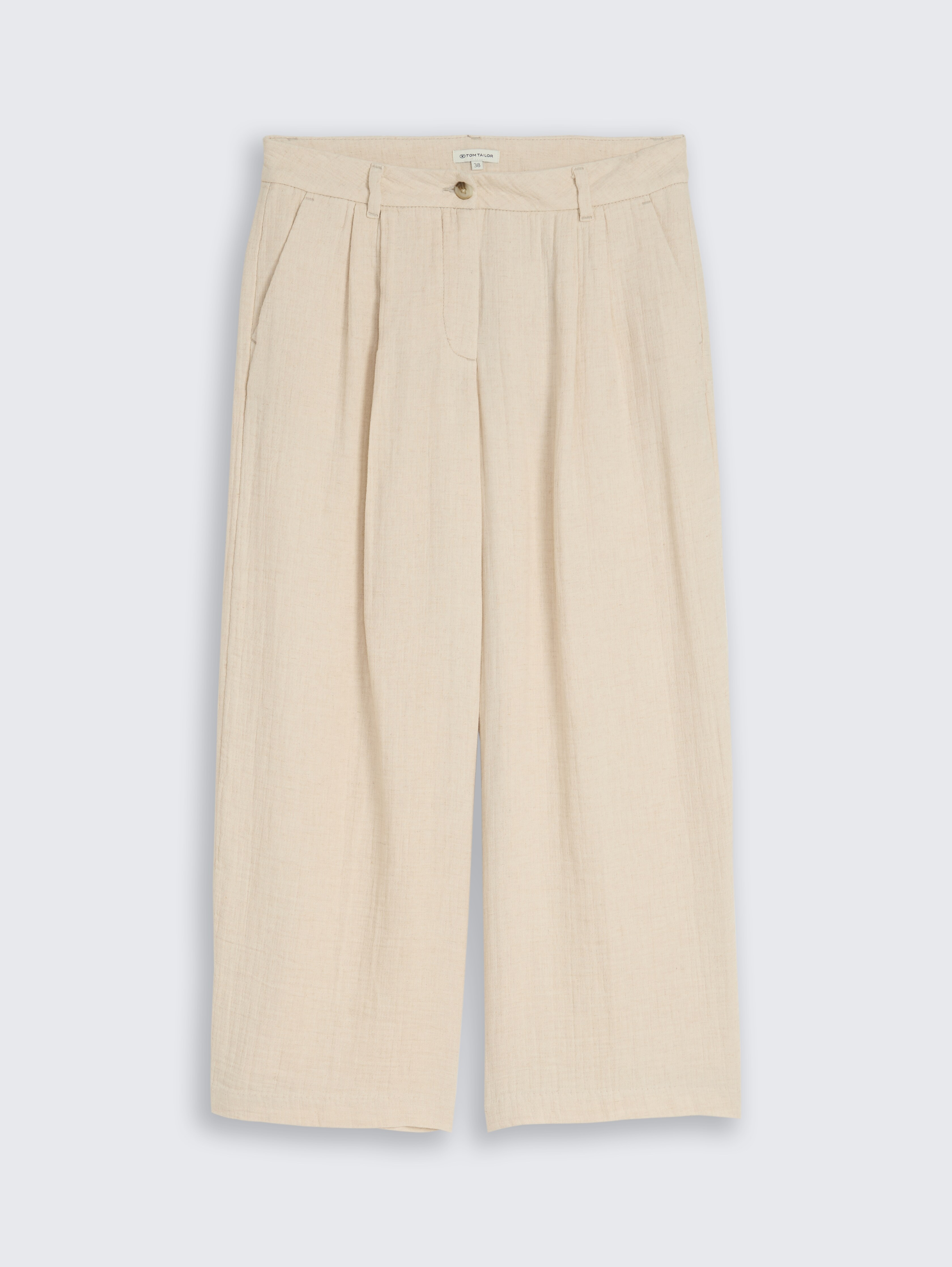 Culotte Hose mit Leinenanteil von Women, sand stone beige melange