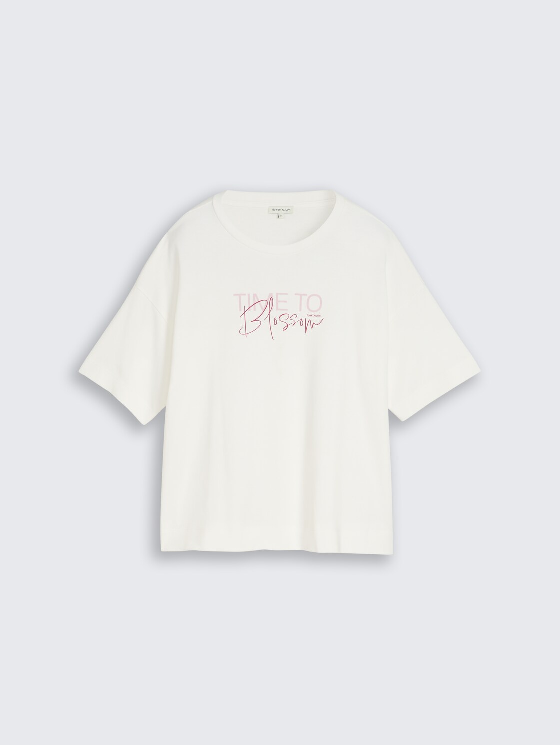 T-Shirt mit Schriftzug - Whisper White - Vorder-Produkt-Ansicht