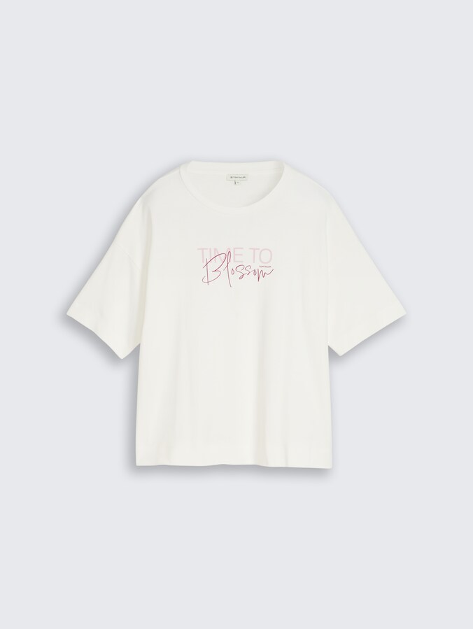 T-Shirt mit Schriftzug von Women, Whisper White