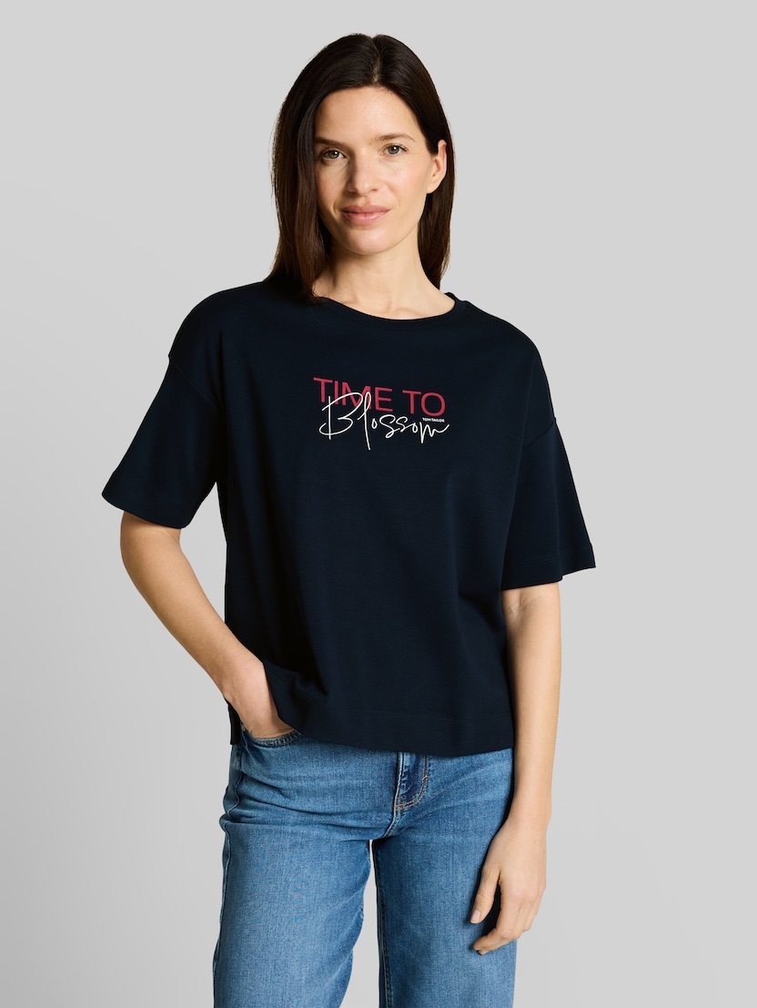 T-Shirt mit Schriftzug von Women, sky captain blue