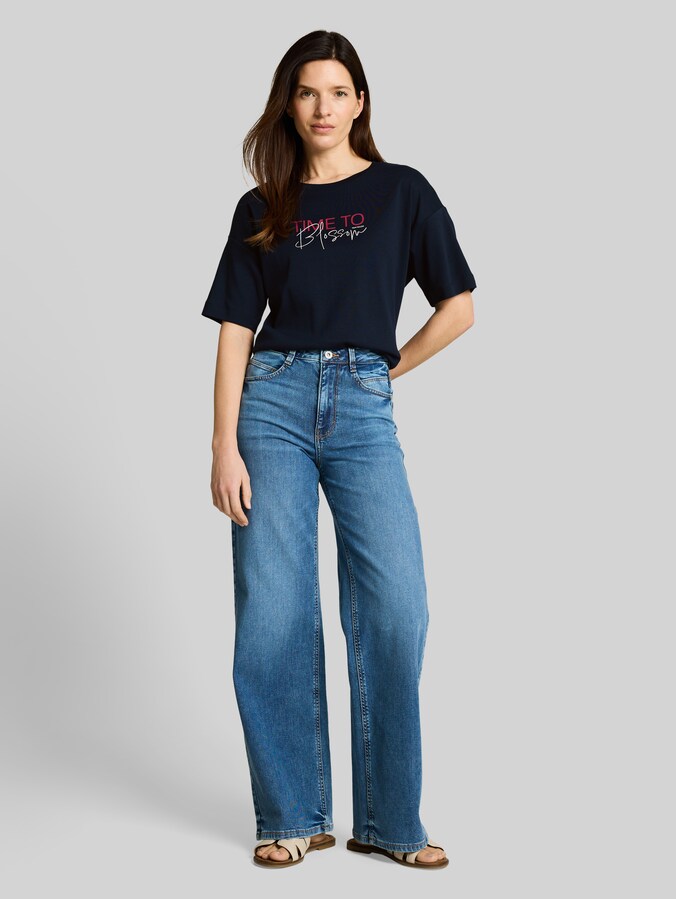 T-Shirt mit Schriftzug von Women, sky captain blue