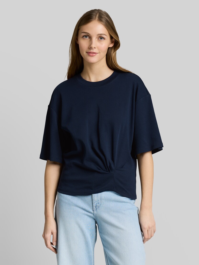 T-shirt met knoopdetail door Denim Female, sky captain blue