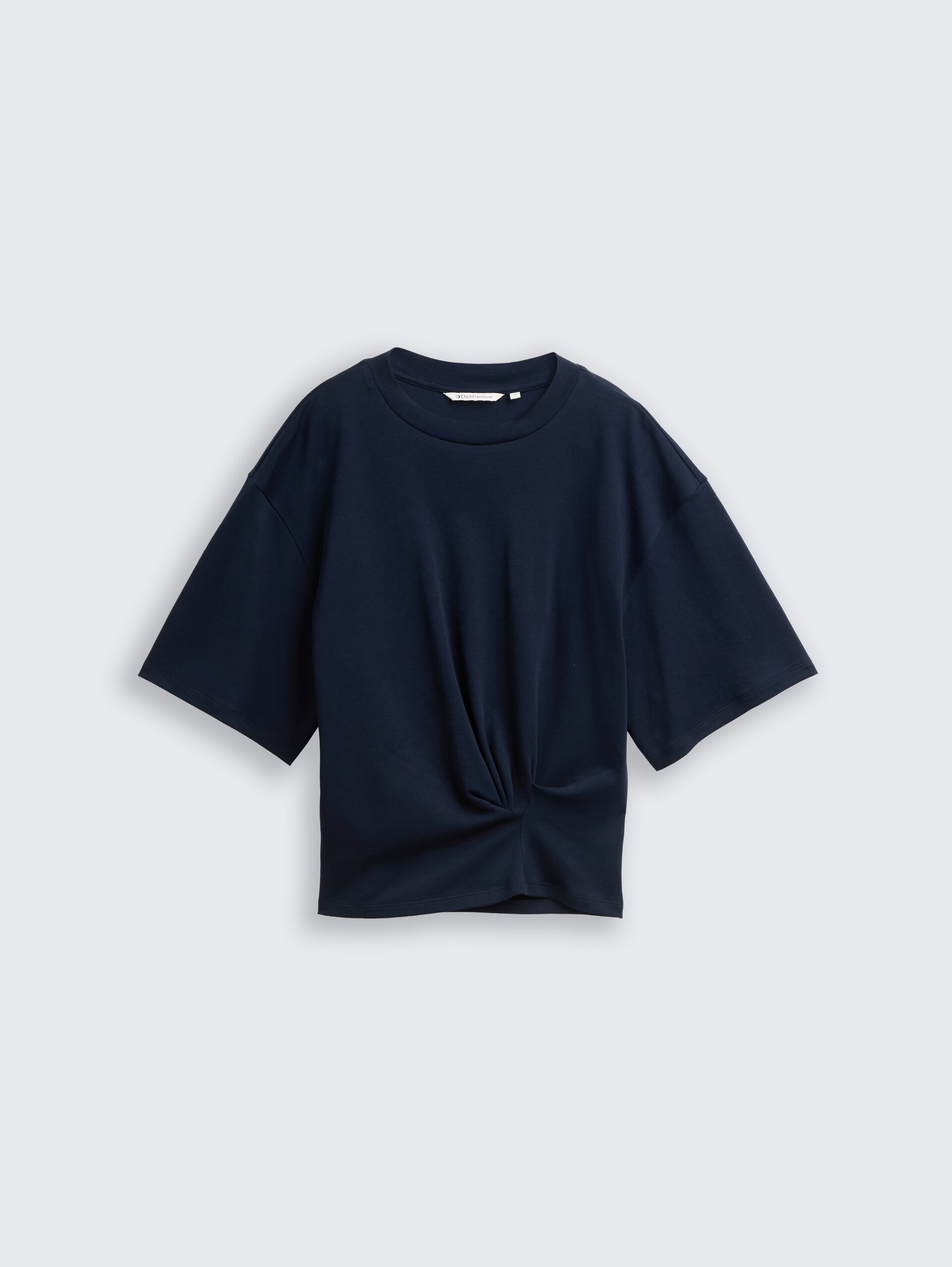 T-Shirt mit Knotendetail - sky captain blue - Vorder-Produkt-Ansicht