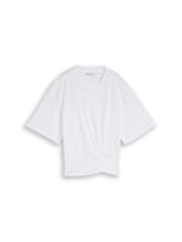 Ausgewählt, T-Shirt mit Knotendetail von Tom Tailor, weiß
