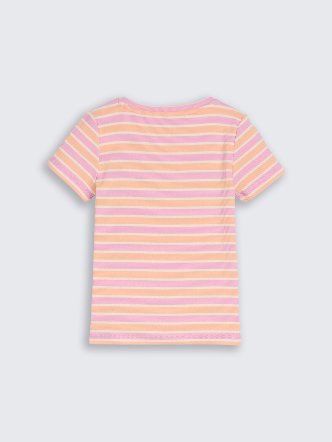 Ripp T-Shirt mit Streifenmuster - multicolor peach stripe