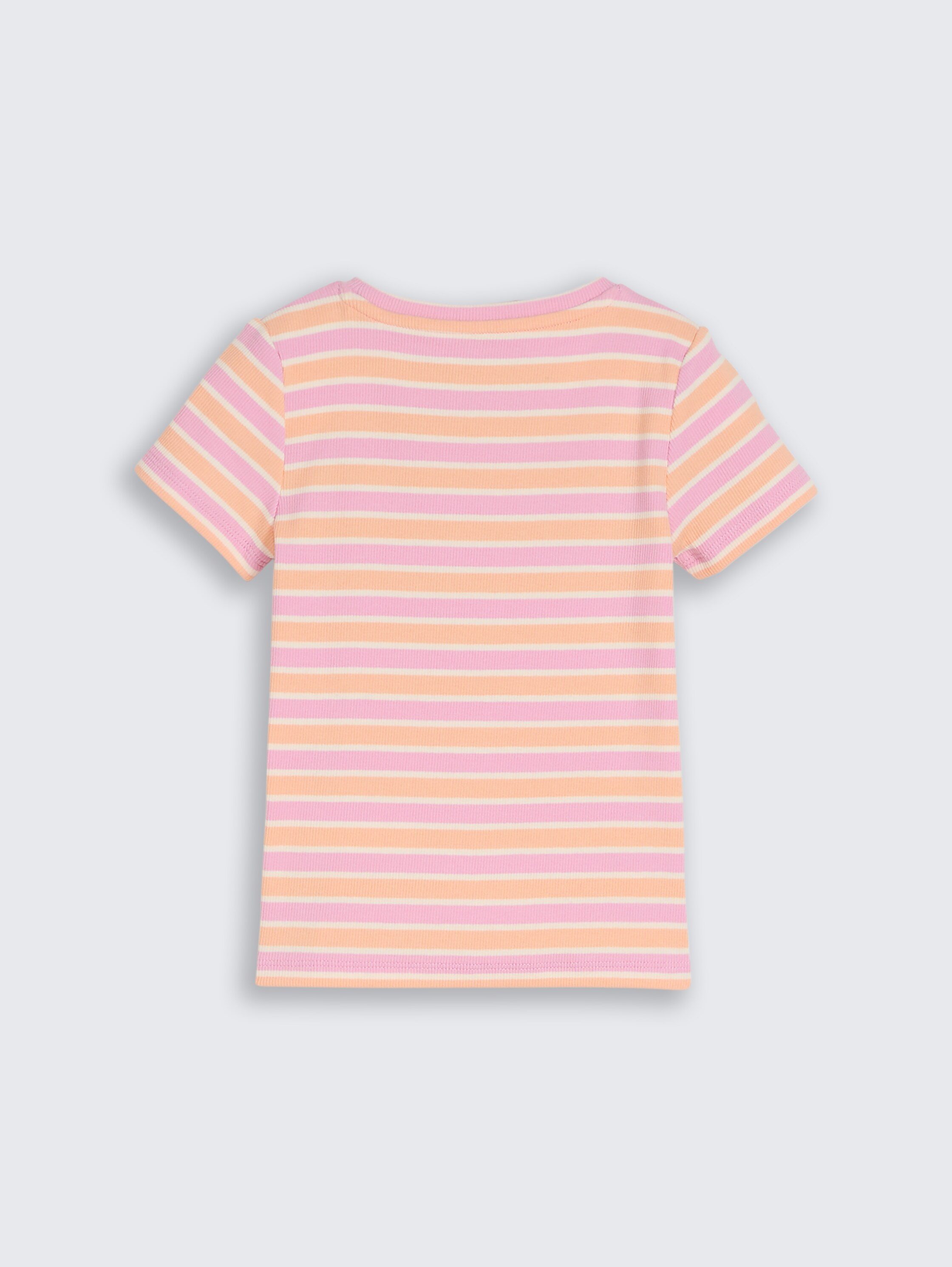 T-shirt côtelé à rayures - multicolor peach stripe