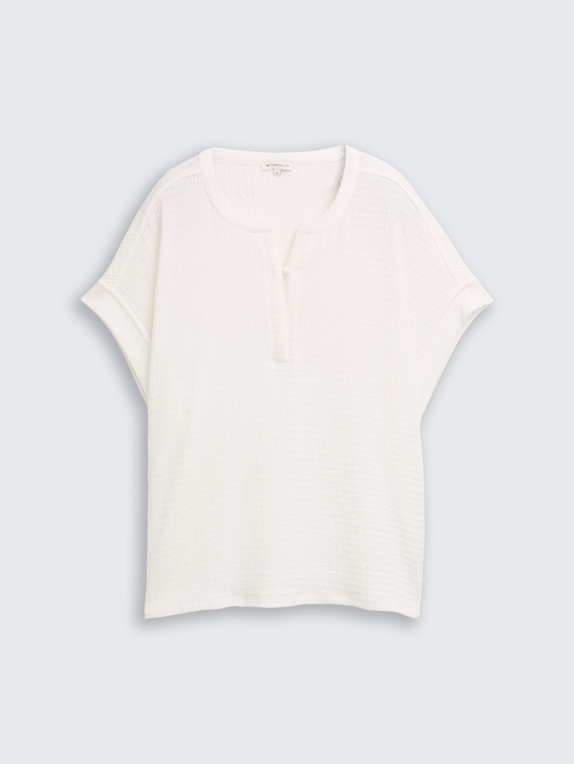 Crinkle T-shirt - Whisper White - Product vooraanzicht