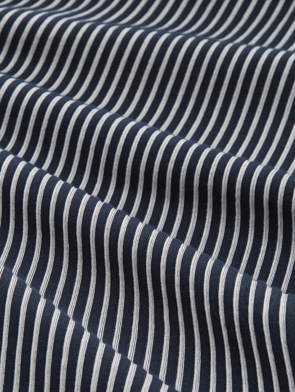 Blusenshirt mit Streifenmuster - navy blue white thin stripe - Material-Ansicht