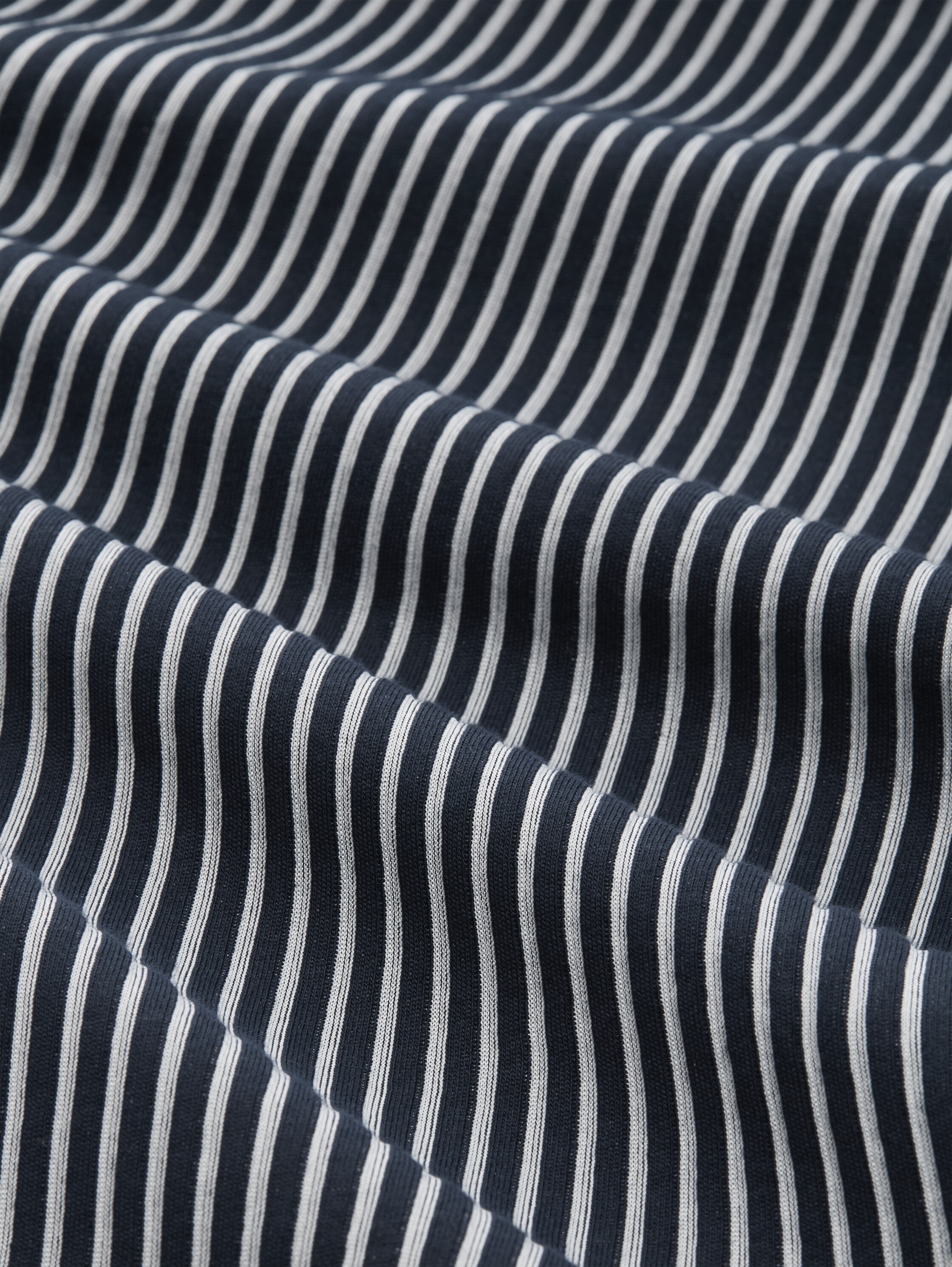 Blusenshirt mit Streifenmuster - navy blue white thin stripe - Material-Ansicht