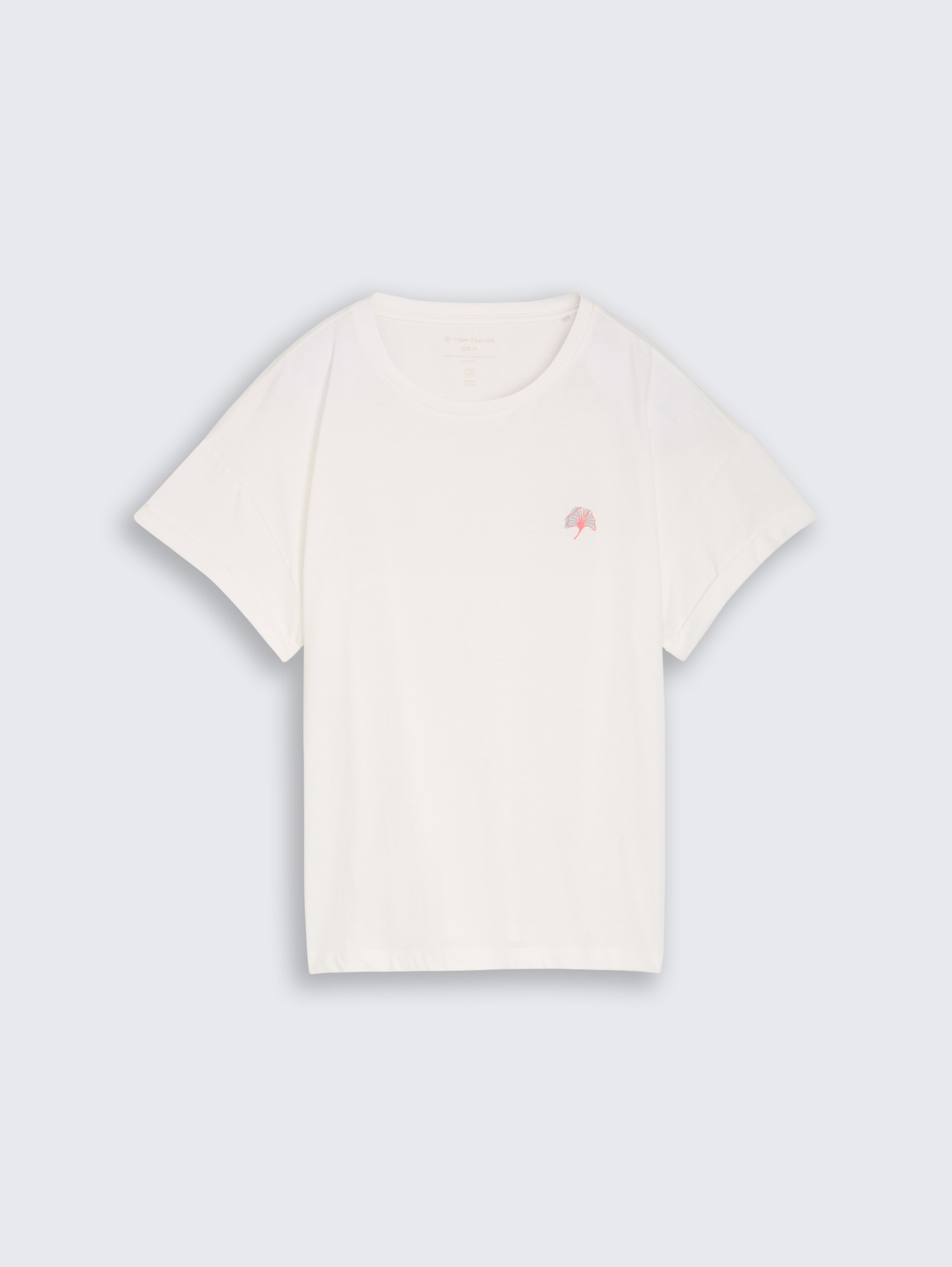 T-Shirt mit Stickerei - Soft Clear White - Vorder-Produkt-Ansicht