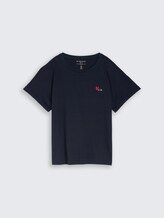 T-shirt avec broderie - sky captain blue - Vue de face du produit