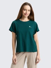 T-shirt avec broderie - Deep Meadow Green - Découpe Vue de face du modèle