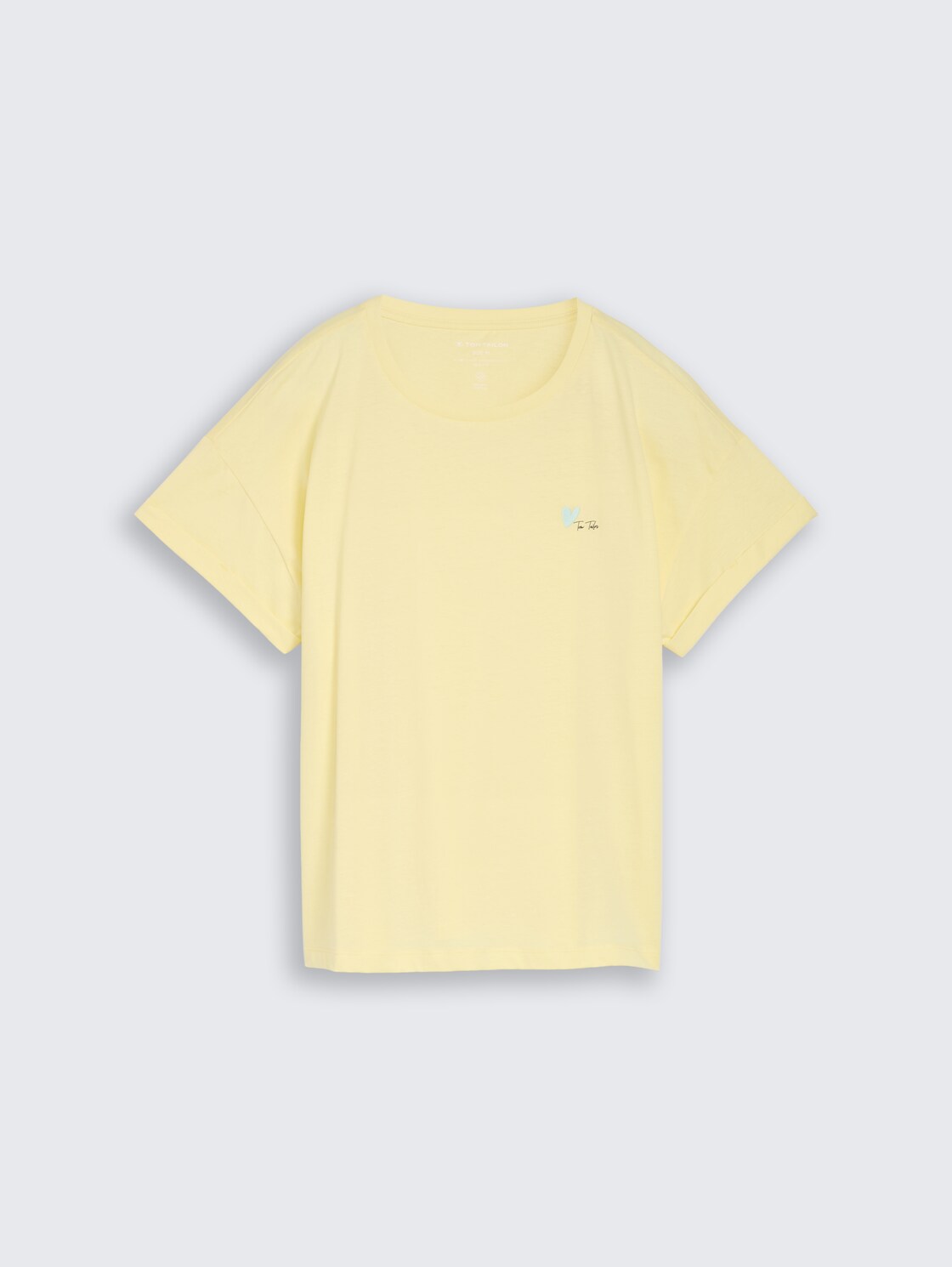 T-Shirt mit Stickerei - soft lemon - Vorder-Produkt-Ansicht