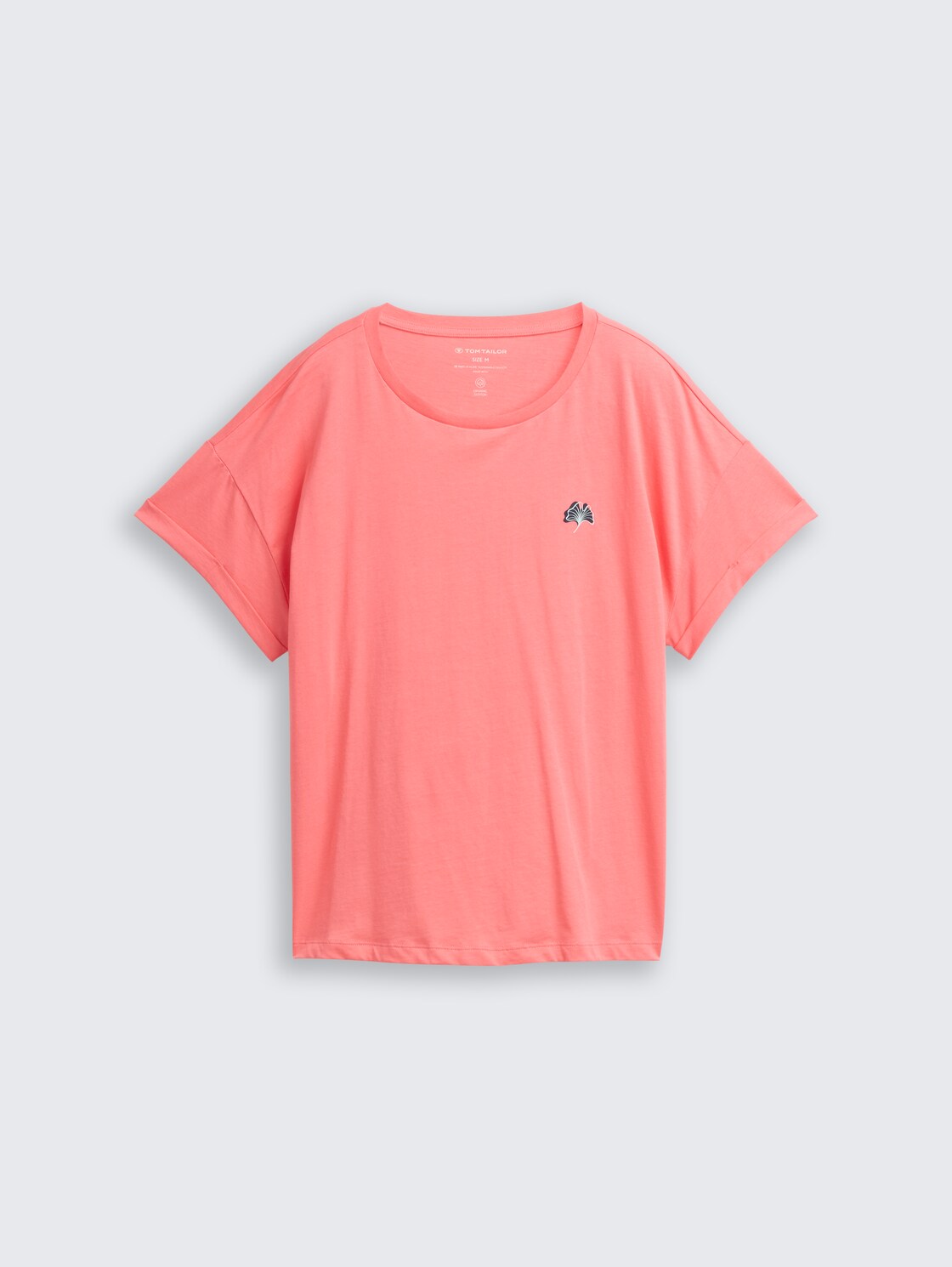 T-Shirt mit Stickerei - soft coral pink - Vorder-Produkt-Ansicht