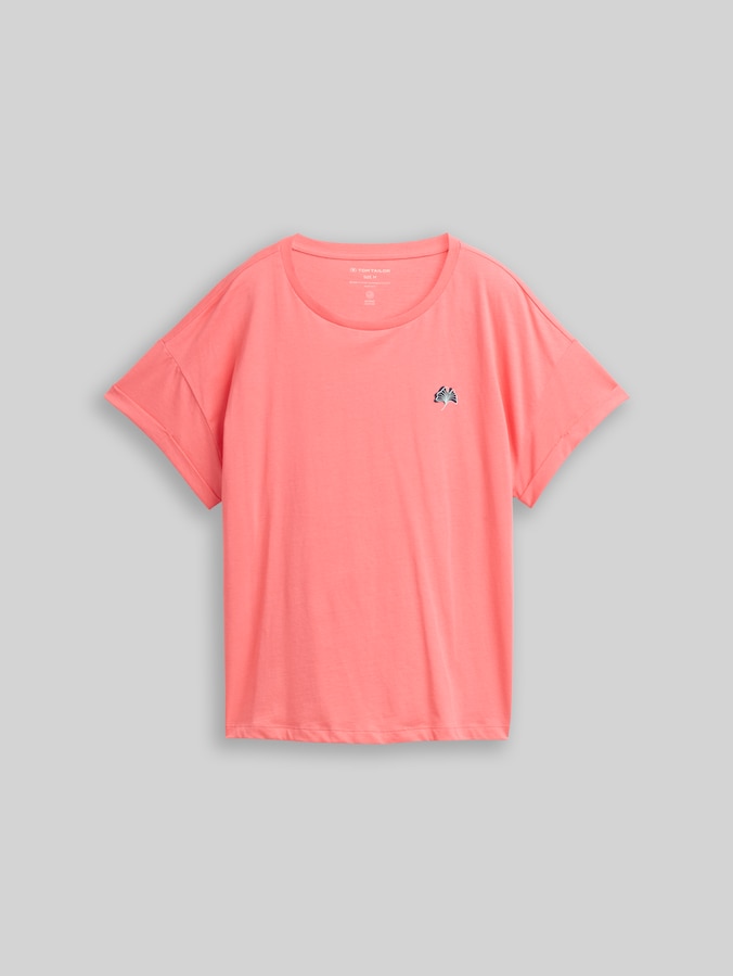 T-Shirt mit Stickerei von Women, soft coral pink