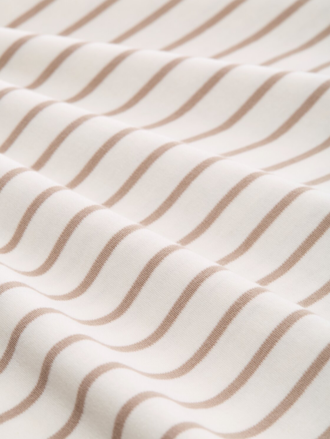 Oversize T-Shirt mit Streifenmuster - white beige irregular stripe - Material-Ansicht