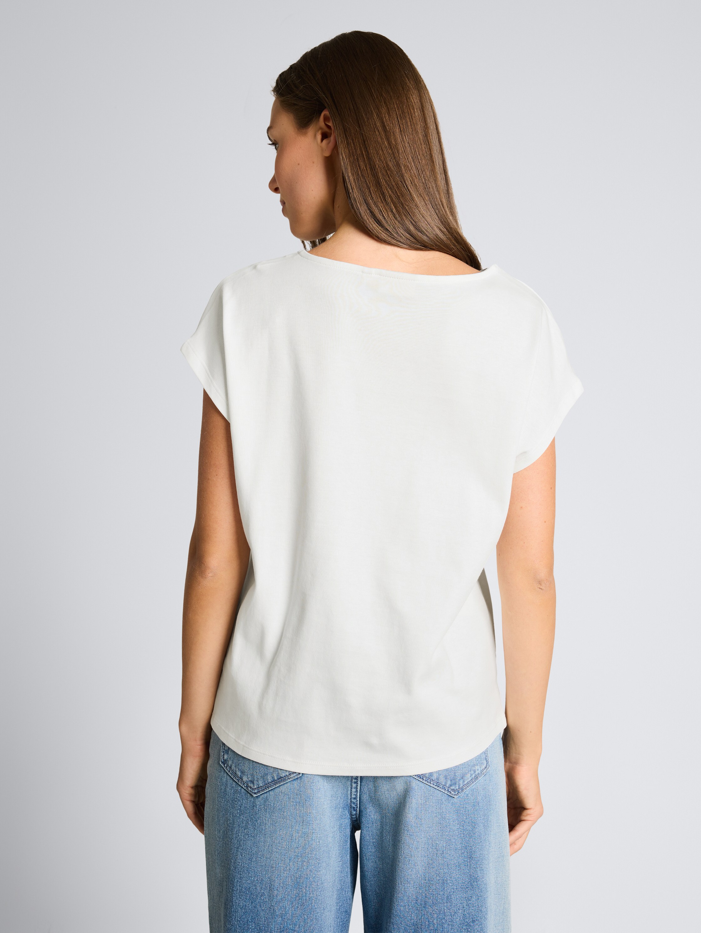 T-shirt avec nœud - Whisper White - Découpe Vue arrière du modèle