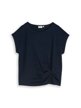 Sélectionné, T-shirt avec nœud par Tom Tailor, bleu