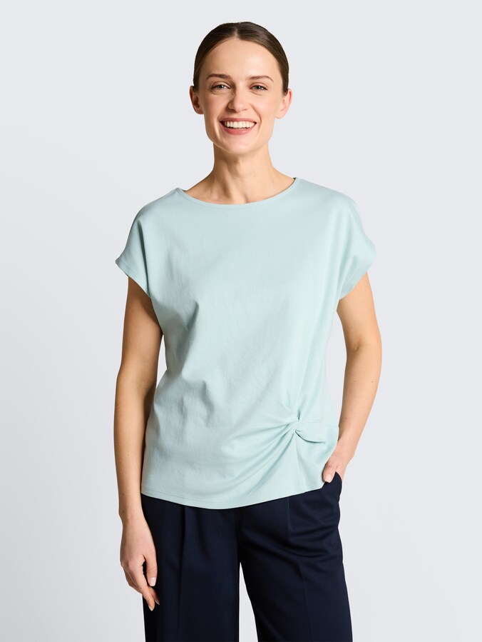 T-shirt met knoopdetail door Women, blue haze