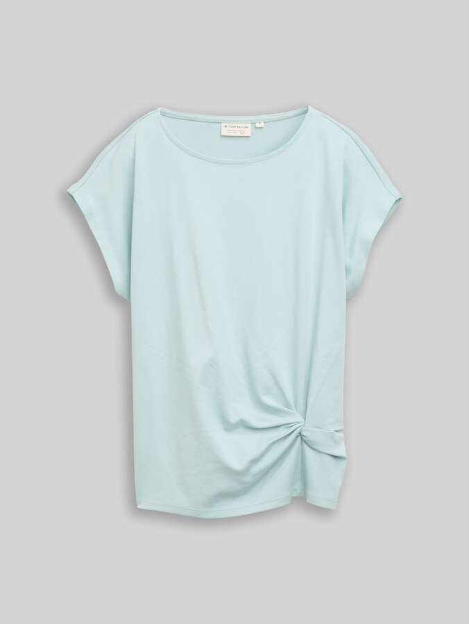 T-shirt with knot detail by Women, blue haze