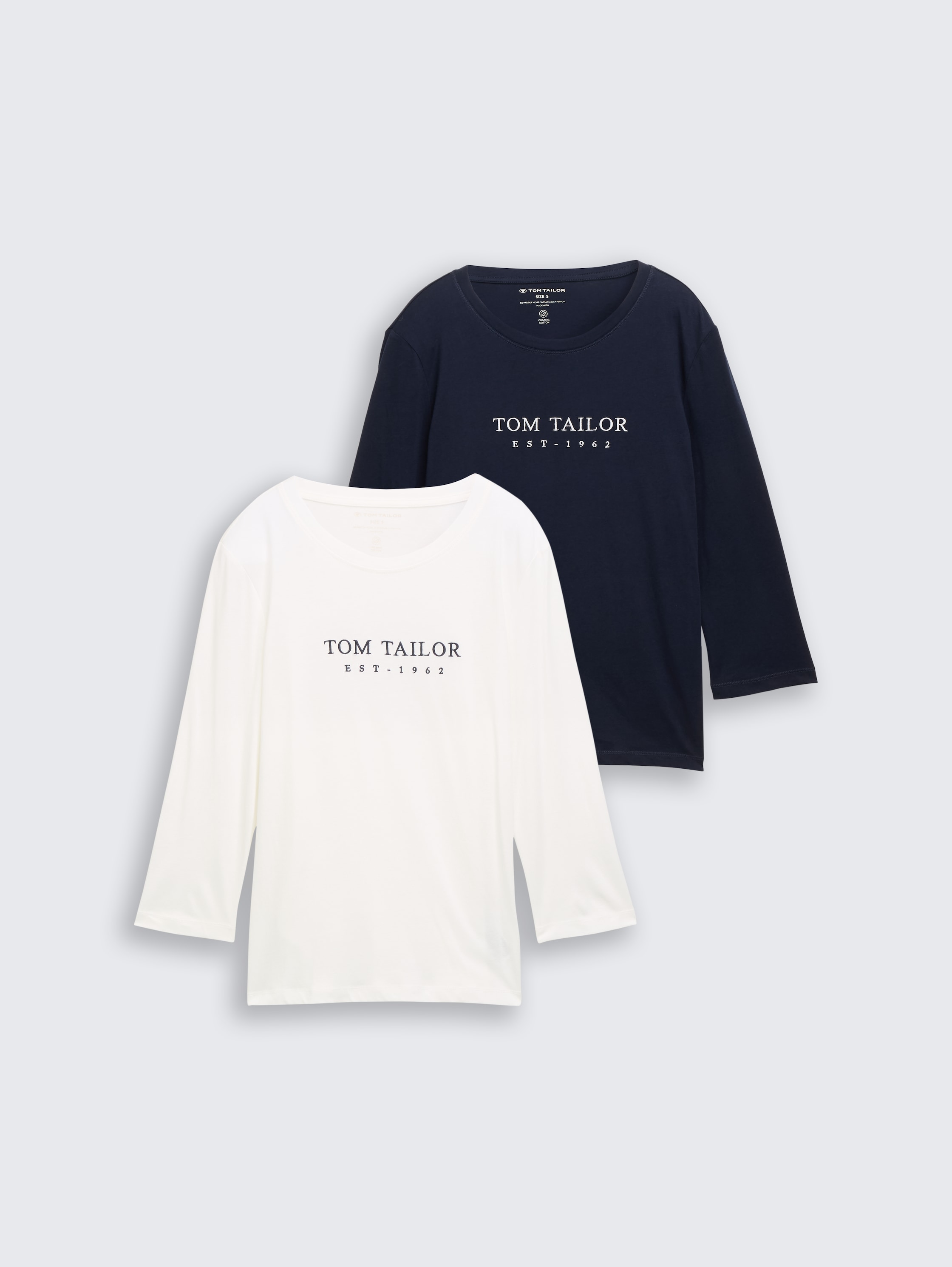 Long-sleeved shirt in a pack of 2 - sky_captain_blue_1 - 