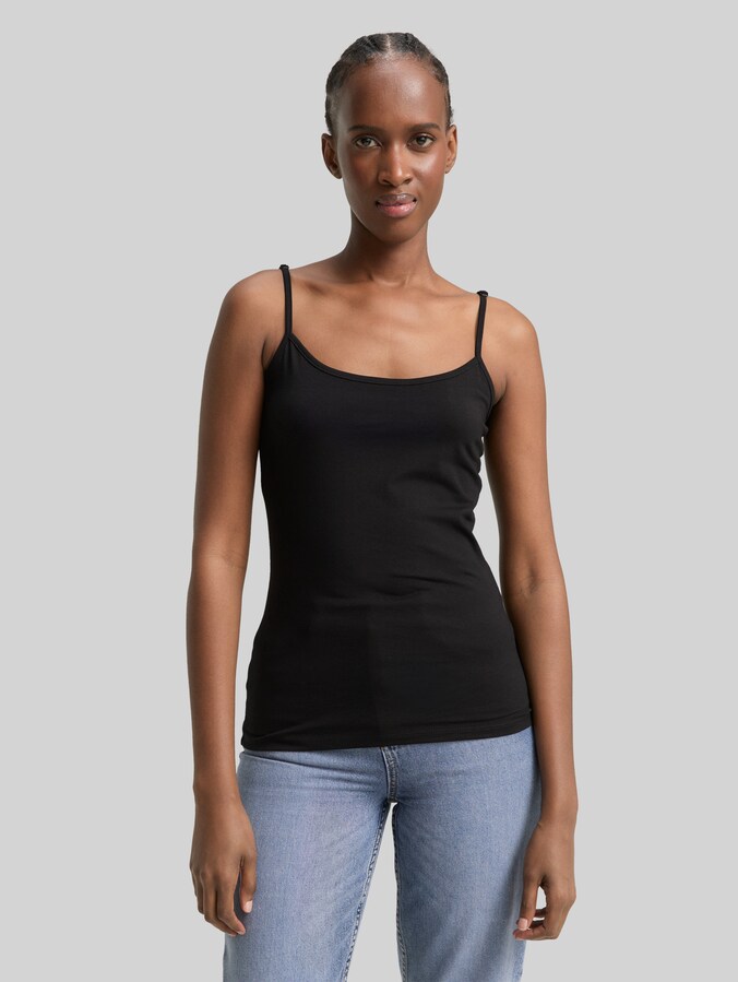 Basic Top im 2er-Pack von Denim Female, deep black