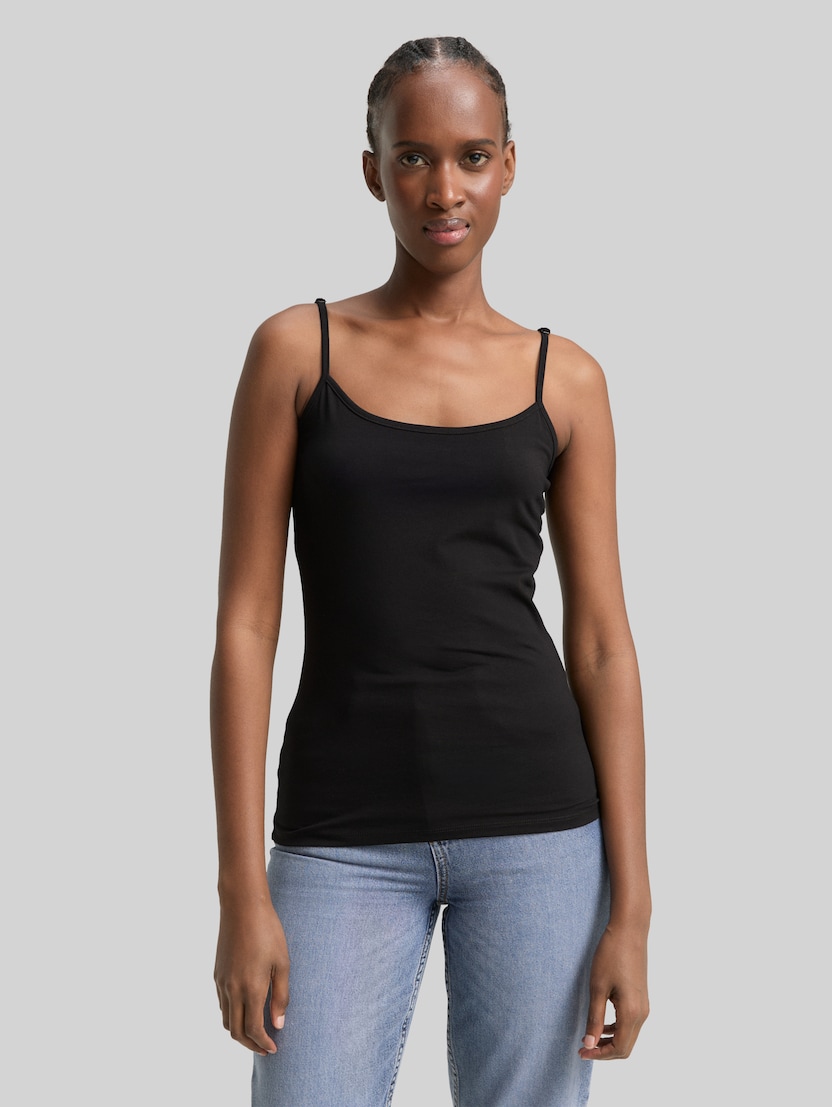 Basic top in een set van 2 door Denim Female, deep black