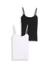 Ausgewählt, Basic Top im 2er-Pack von Tom Tailor, schwarz