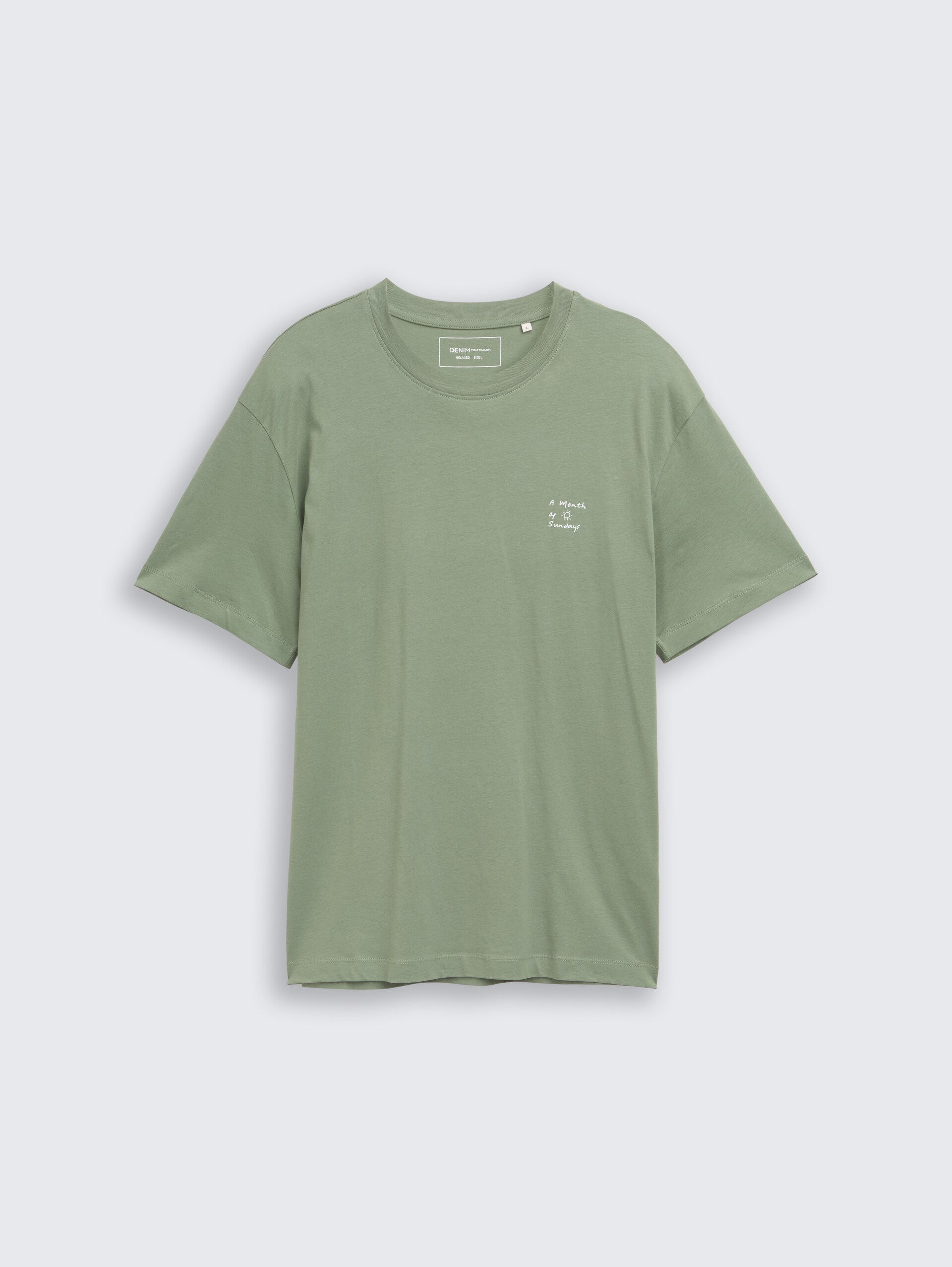 Relaxed Fit T-Shirt aus Baumwolle - Sea Spray - Vorder-Produkt-Ansicht