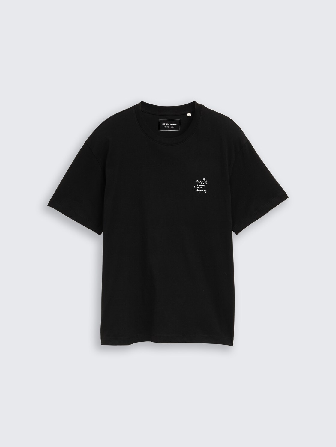 Relaxed Fit T-Shirt aus Baumwolle - Black - Vorder-Produkt-Ansicht