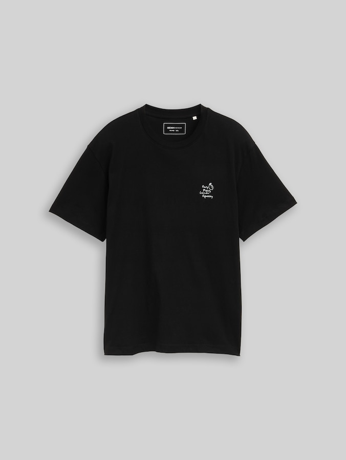 Relaxed Fit T-Shirt aus Baumwolle von Denim Male, Black