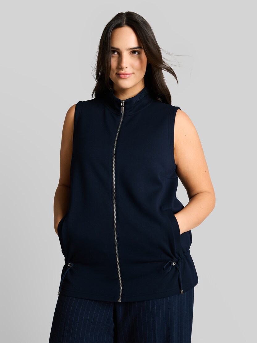 Plus Size - Scuba Sweatweste mit Stehkragen von Women Plus Size, sky captain blue