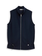 Ausgewählt, Plus Size - Scuba Sweatweste mit Stehkragen von Tom Tailor, blau