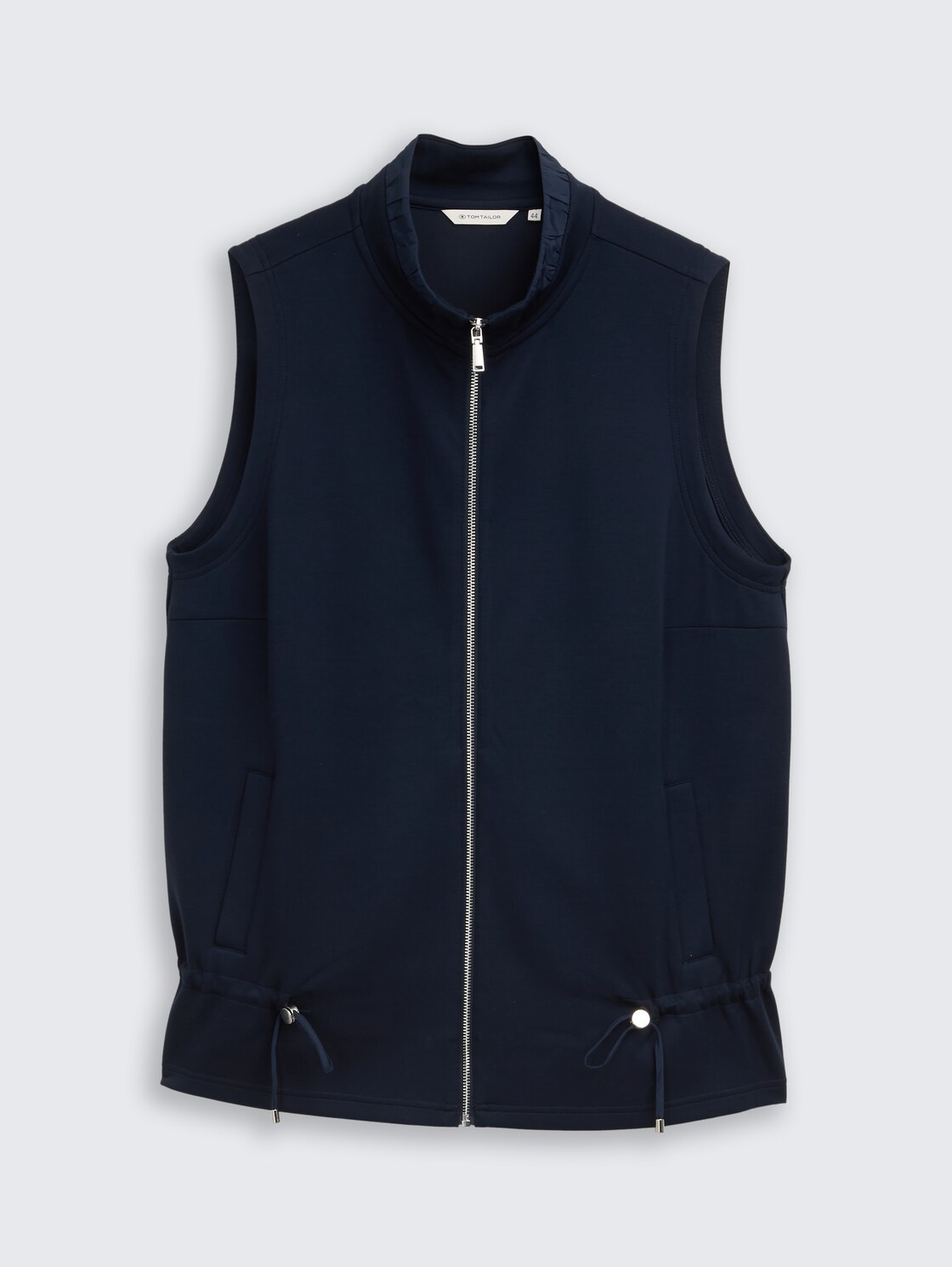 Plus Size - Scuba Sweatweste mit Stehkragen - sky captain blue - Vorder-Produkt-Ansicht