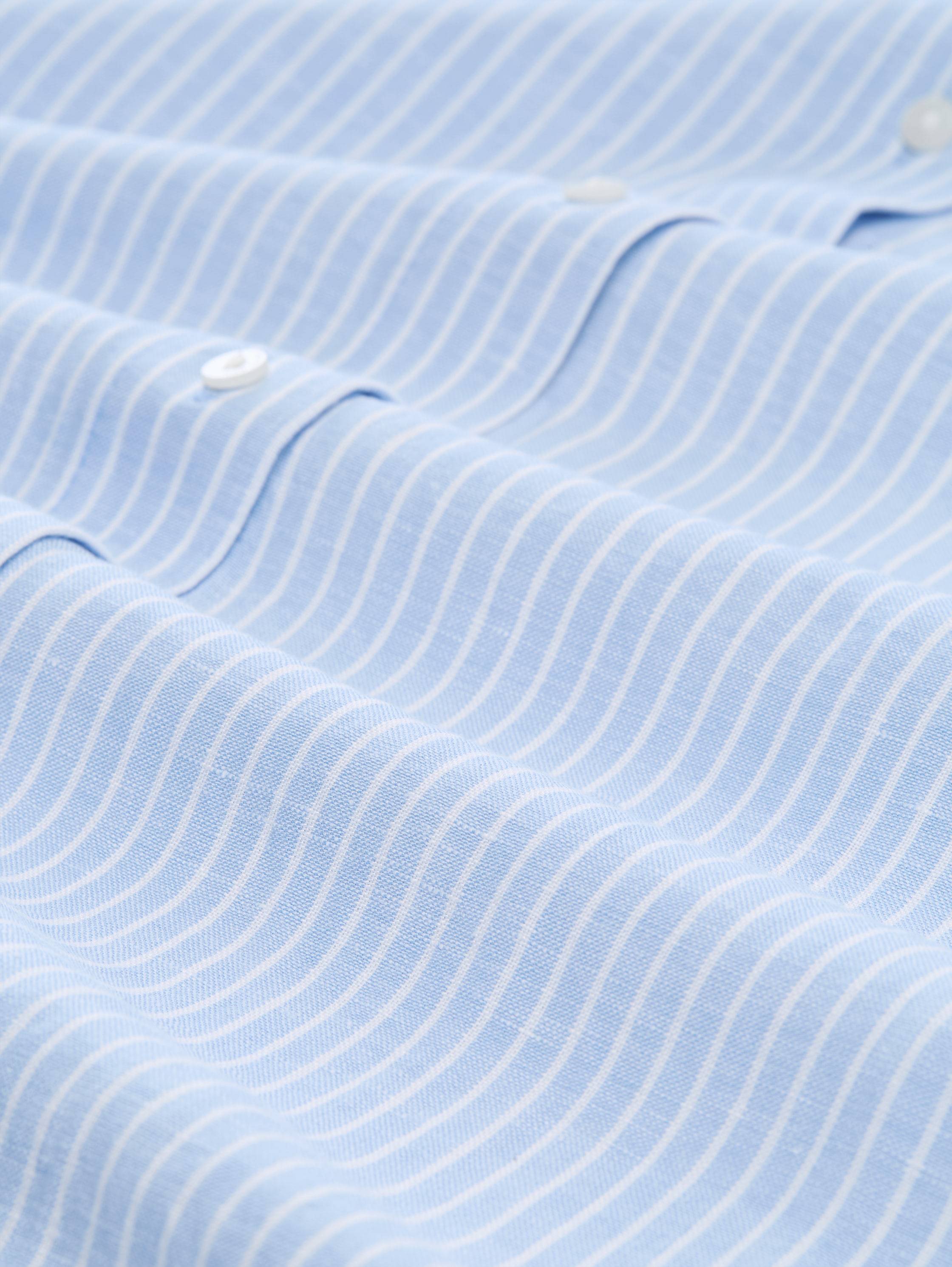 Plus Size - blouse dress with linen blend - fjord_blue_irregular_stripe - 