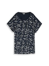 Nicht ausgewählt, Plus Size - T-Shirt im Material-Mix von Tom Tailor, blau